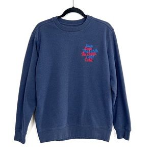 ASKLOV FINLAYSON Keep the North Cold embroidered Blue Sweatshirt size Small